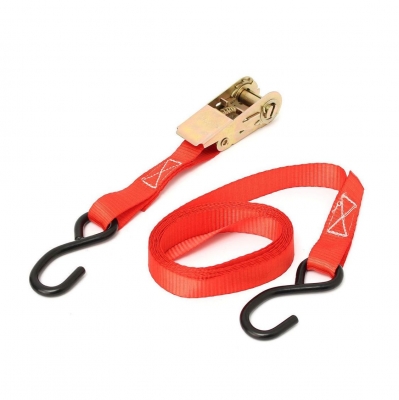 1″ 25MM 800KG Thumb Ratchet Tie Down Strap with S hook