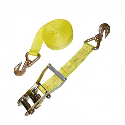 US Type 2″ Ratchet Tie Down Strap with Chain Anchor WLL 3333LBS