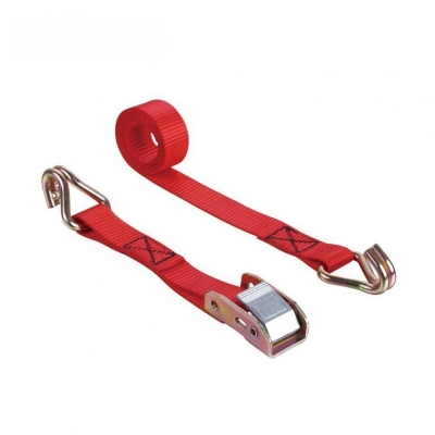 Zinc Alloy Cam Buckle Tie Down Strap with Double J Hook