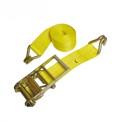 US Type 4″ Ratchet Tie Down Strap with Wire Double J Hook WLL 6670LBS