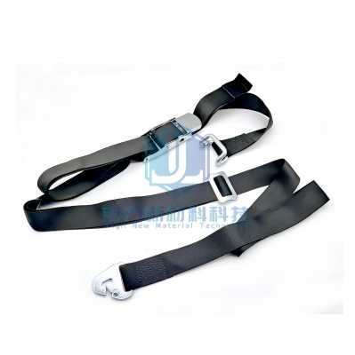 50MM Curtainside Internal Cargo Load Over Center Buckle Strap with Rave Hook and Snap Hook