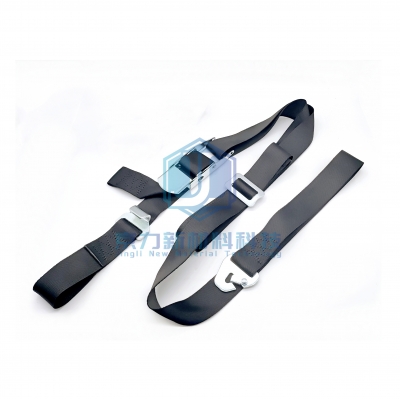 50MM Curtainside Internal Cargo Load Over Center Buckle Strap with Combi Flat Hook and Snap Hook