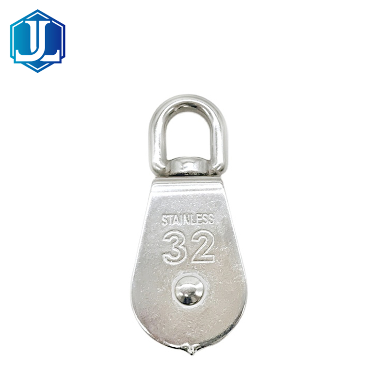 Marine Boat Yacht 304 Stainless Steel Block Heavy Duty Single Sheave Swivel Pulley for Wire Rope