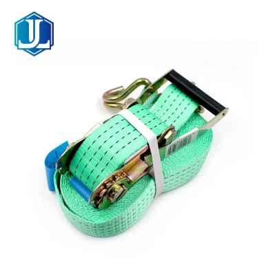 2inch 50MM 4T 4000KG Double J Hook Ratchet Tie Down Cargo Lashing Strap with Plastic Handle